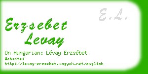 erzsebet levay business card