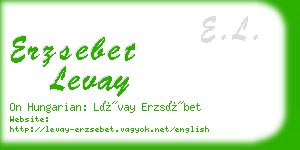 erzsebet levay business card